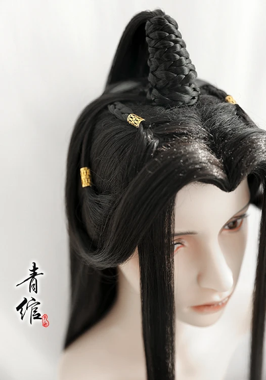 Древний точка красоты парик Hanfu Мужская парик