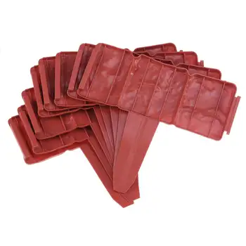 

New 20Pcs Garden Fence Edging Cobbled Stone Effect Plastic Lawn Edging Plant Border Decorations Lawn Flower Bed Border Terracott