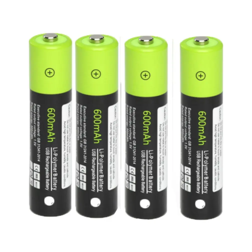 2/4 шт. Mirco USB Перезаряжаемые Батарея AAA Батарея 400 мАч AAA 1,5 V игрушки дистанционного аккумуляторы с контроллером литий-полимерный Батарея