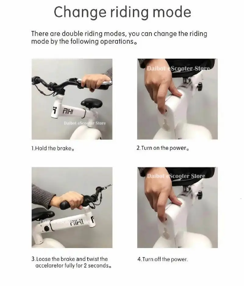 Daibot Electric Motorcycle Scooter One Wheel Self Balancing Scooters 800W 60V Somatosensory Foldable Monowheel Electric Unicycle (15)