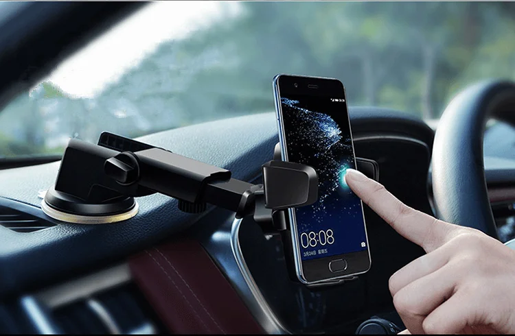 Держатель телефона автомобиля Поддержка Смартфон voiture телескопическая складывая телефона на присоске держатель Porte телефон voiture поддержка