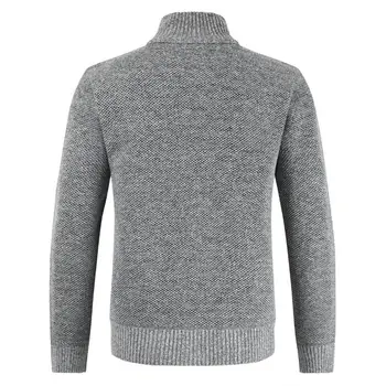 

OLOEY 2019 New Winter Men Jackets Thick Cardigan Coats Mens Brand Clothing Autumn stripe knitted Jacket Zipper Coat