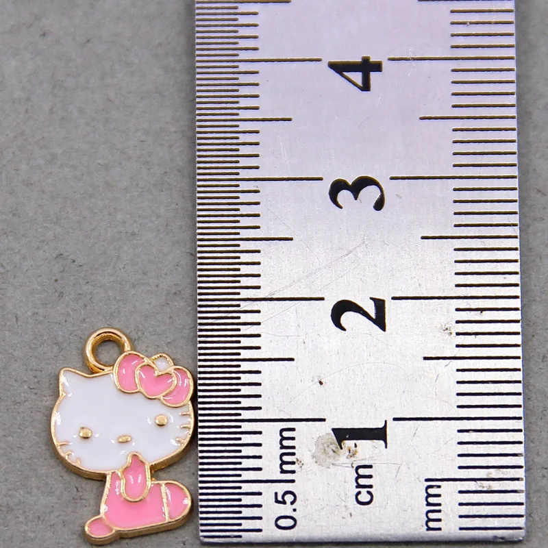50pcs18*12mm Enamel Lucky lucky  Cat Charms for Necklaces Pendants Earrings DIY Colorful Animal Charms Jewelry Accessories Mak