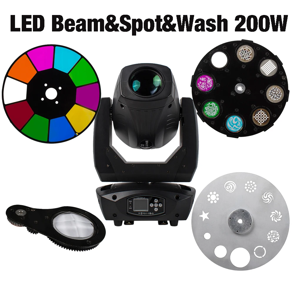 Светодиодный прожектор с движущейся головкой 200 Вт Точечный светильник для мытья