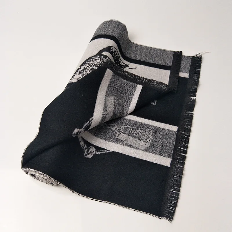 mens grey scarf New Winter Scarf Men Designer Cotton Scarf Male Brand Shawl Wrap Knit Cashmere Bufandas Long Tassel Scarf Men M002 mens cotton scarf