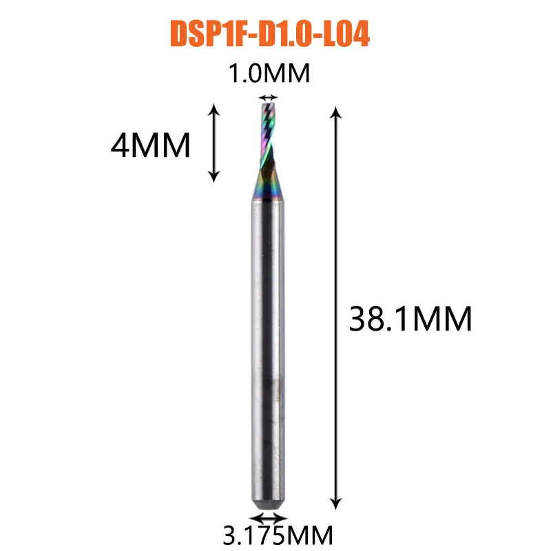 1pc AAAAA Single Flute Carbide Spiral End Mill 3.175,4,5,6mm Aluminum Milling Cutter Engraving Woodworking Acrylic DLC Coating image 18