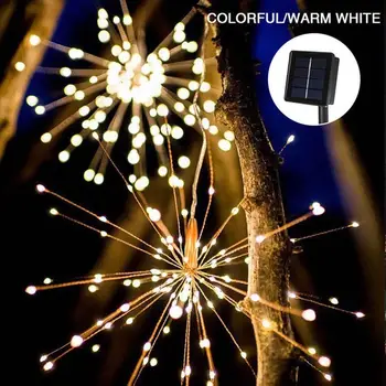 

Solar Light Firework String Light Dandelion Lights Multicolor Warm White/White Creative Beautiful Landscape Lamp Xmas Decor