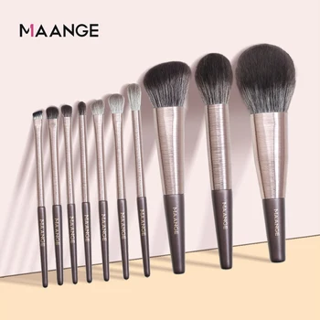 

MAANGE Professional 10Pcs Makeup Brushes Set Foundation Powder Blush Eyeshadow Concealer Lip Make Up Brush Cosmetics Beauty Tool