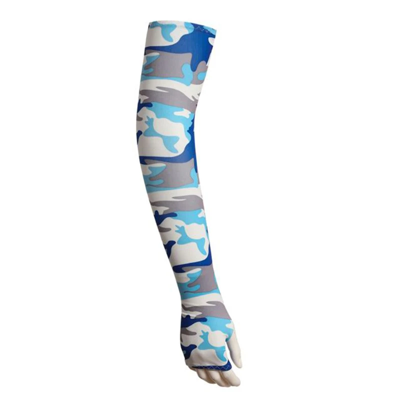 Summer Sports Camouflage Sleeve Men Women Cooling UV Protection Fishing Running Cycling Sleeves Sunscreen Arm Cuff X003
