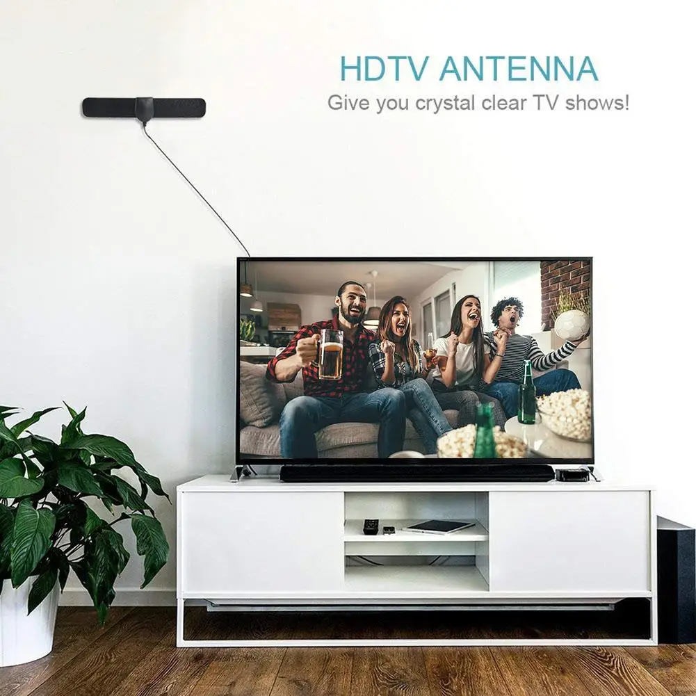 1080P HD внутренняя универсальная телевизионная антенна DVB-T2 ATSC 25Miles цифровой усилитель Антенна комнатная цифровая ТВ антенна