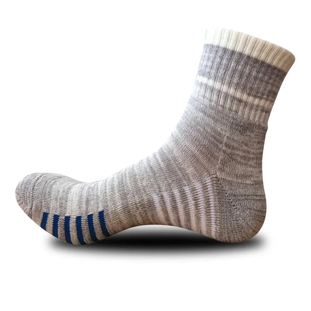 Winter Men Socks Thicken Thermal Wool Pile Cashmere Snow Socks Climbing Hiking Sport Seamless Boots Floor Sleeping Socks For Men - Цвет: WHXK007 light gray