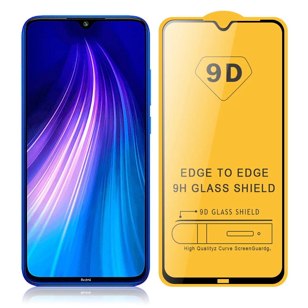 Закаленное стекло 9D для Xiaomi Redmi Note 9 Pro Max 9S на 8T 8 8A полноэкранное защитное