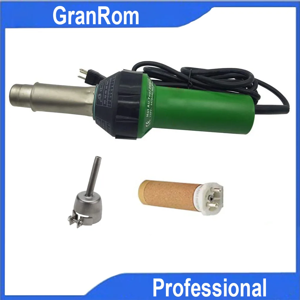 

Professional 1600W Heat Gun Kit Hot Air Blast Torch With 5mm Round Welding Nozzle Plastic Welder Tool Set For PVC TPO Membrane