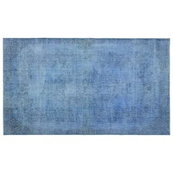 

Handmade Blue Vintage Overdyed Turkish Area Rug 163x281 Cm-5'4''X9'3''