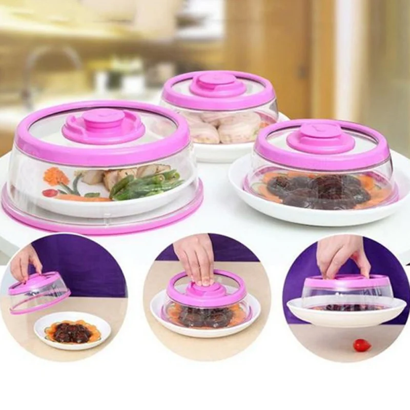 Details about   Food Fresh Keep Lid Sealing Cover Refrigerator Plate Cover Kitchen Instant 