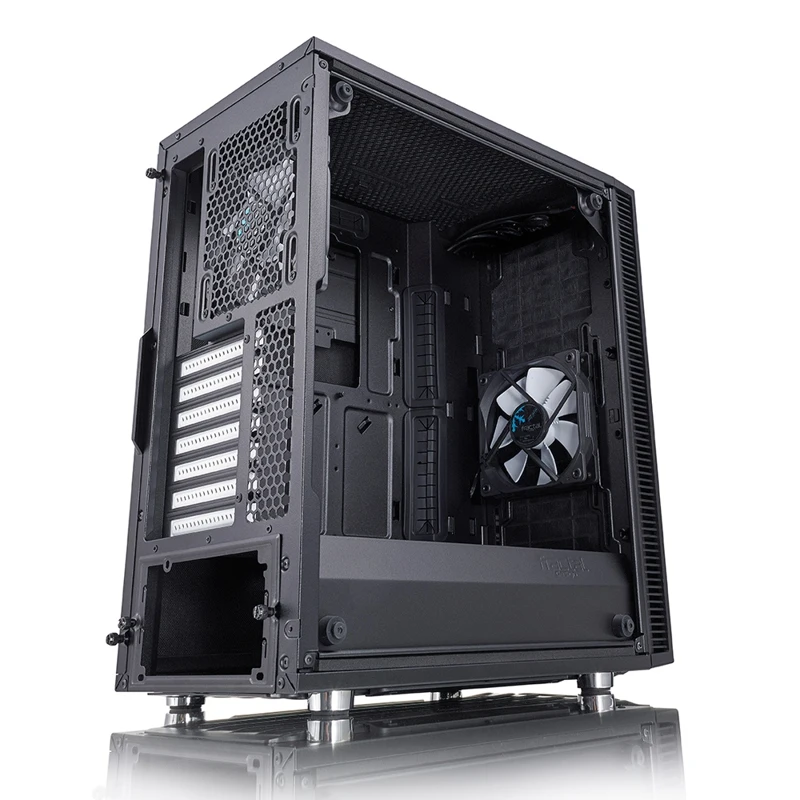 Корпус Fractal Design Define C TG черный без БП ATX 5x120mm 4x140mm 2xUSB3.0 audio bott PSU