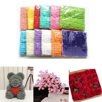 

144pcs 1" Artificial Flowers Rose DIY Handicraft Materials Foam Rose Home Decoration Box Filler 72XC