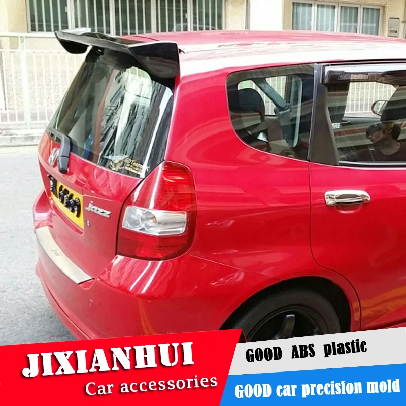 Для Fit спойлер 2004-2007 Honda Jazz WXK Спойлер ABS пластик Материал заднее крыло автомобиля