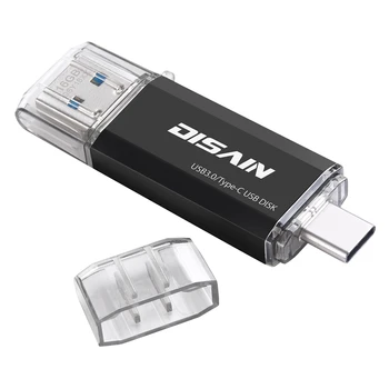 

DISAIN 16G T3A Dual-Purpose U Disk, Portable USB 3.1 / Type-C Computer Mobile Phone Dual Flash Drive for Home Office