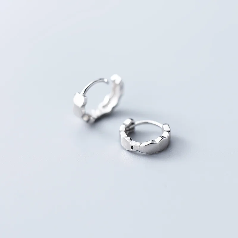 Silver Bbabydxudzhi, 925 пробы, серебряные, модные, геометрические, гладкие, для лица, манжеты, пряжка, круглые серьги-кольца для женщин, серебряные ювелирные изделия, подарок - Окраска металла: Silver