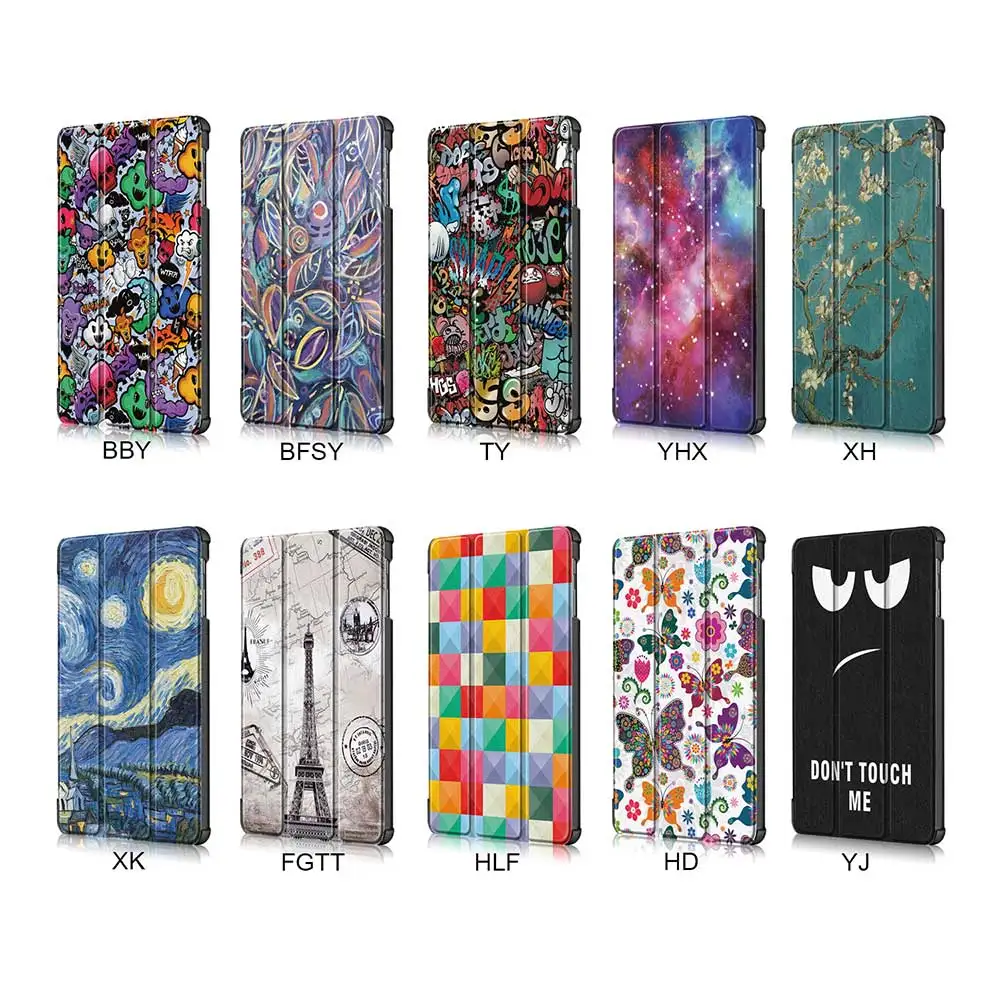 Leather Case For Samsung Galaxy Tab A 10.1 2019 SM-T510 SM-T515 for 3 Fold PU Smart cover Wake up function | Компьютеры и офис