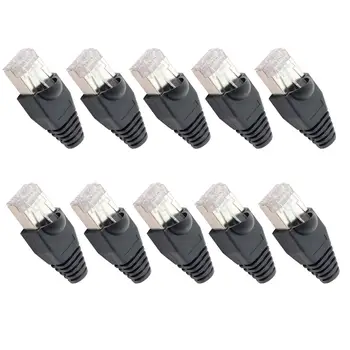 

Chenyang 10pcs CAT CAT5E RJ45 RJ-45 8P8C Network Modular UTP STP Plug Metal Shield Adapter Connector