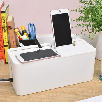 

New Plastic Wire Storage Box Cable Manager Organizer Box Power Lines Storage Cases Junction Box Household Necessities
