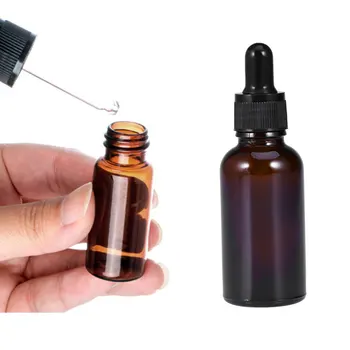 

30ml Refillable Empty Amber Bottle with Dropper and Cap DIY Blends Supplies Tool Accessories Essential Oil Perfume Aromatherapy