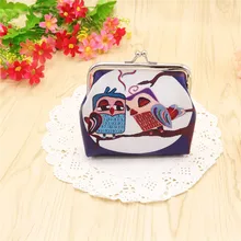 Милый женский кошелек с принтом совы, милый мини-кошелек, Женский Ретро винтажный маленький кошелек с совой, кошелек на застежке, Kawaii, сумка-клатч, Monedero