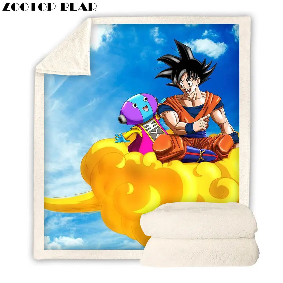 Супер Saiyan пледы одеяло с принтом аниме Dragon Ball бренд дети дома Мода Офис взрослых путешествия диван выход бархатное лоскутное одеяло - Цвет: BZ126P