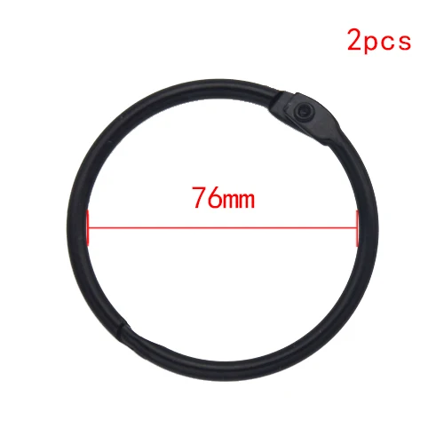 Premium Black Metal Ring Binder Set - Versatile Loose-Leaf Book Hoops for DIY Projects and Office Organization