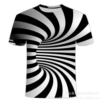 

2020 Psychedelic 3D Print T Shirt Men Brand New Short Sleeve Mens T-shirt Casual Slim Fit Tee Shirt Homme Women Summer Tops 6XL