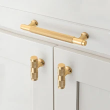 

Gold Textured Aluminum Cabinet Handle Black/Silver Solid Kitchen Cabinet Handles Furniture Door Handle Drawer Pulls