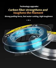 Winter Fishing Line Nylon Wire 50M High Quality 22lbs Fishing Line Anti-entanglement PVC Packing Main Line Super Strong Carp