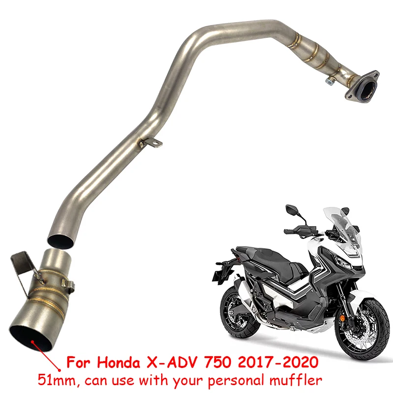 Slip On Exhaust Pipe Muffler Escape Modified Tube Header Front Link Pipe Connector Adapters For Honda X-ADV 750 X ADV XADV750