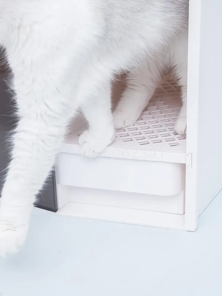 Маленький дом для кошки Tail полузакрытый туалет песочный бокс Дезодоратор