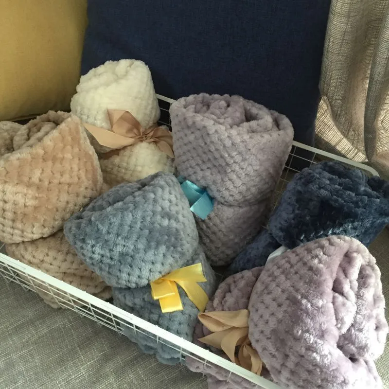Неонатальный младенец бидон ультрамягкий сетчатый фланель детский одеяло детский коляска пелёнка одеяло