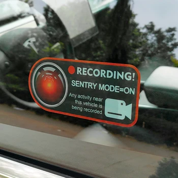 

Car Sentry Mode Recorder Static Sticker For Tesla Model 3 X S Y Recording Reminder Interior Window caveat warn Static Sticker