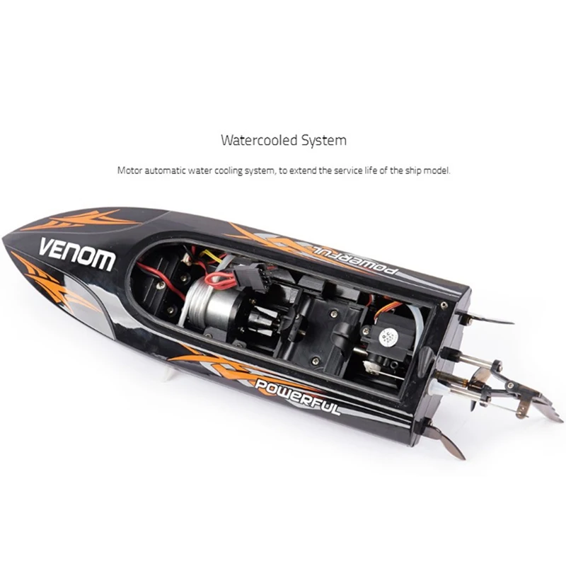 Park10 Toys RC Racing Boat for Adults Black High Speed Electronic Remote Control Boat for Kids Extra Battery 