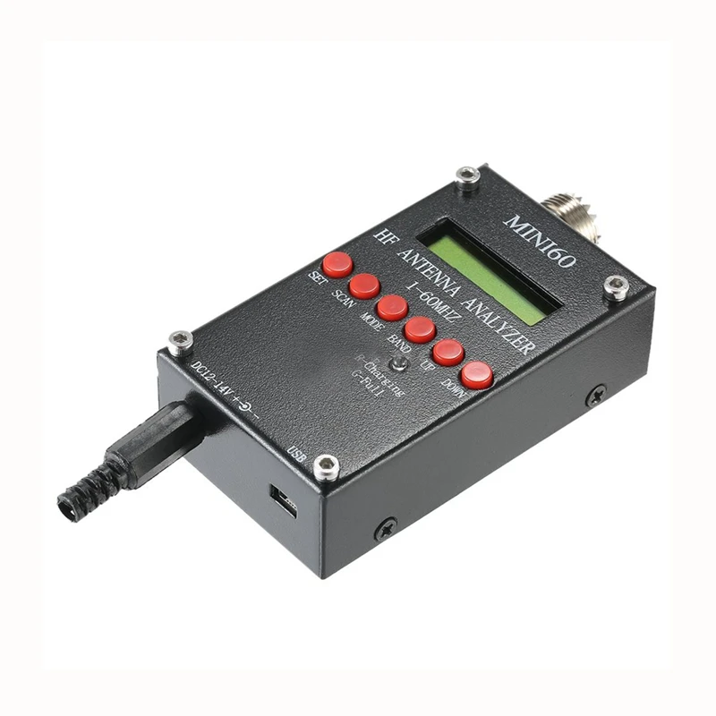 Mini60 1-60 МГц HF КСВ Антенный Анализатор метр для радио хоббистов V0T5