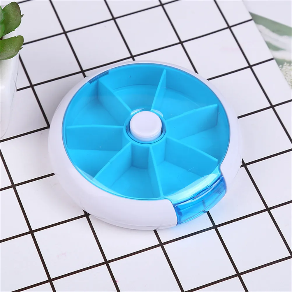 Portable 7 Days Healthy PP Medical Kit Rotation Weekly Rotating Pillbox Travel Pill Case Medicine Box Drugs Pill Container
