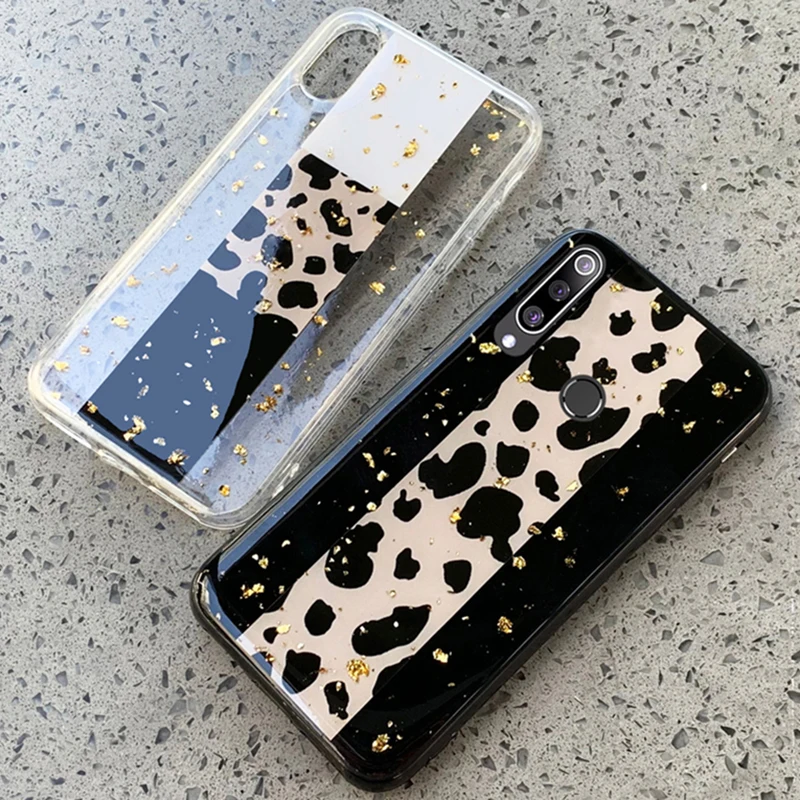 Простой леопардовый чехол для телефона Huawei P20 P30 P10 P9 P8 Pro Lite Plus Mate 20 10 9 прозрачный