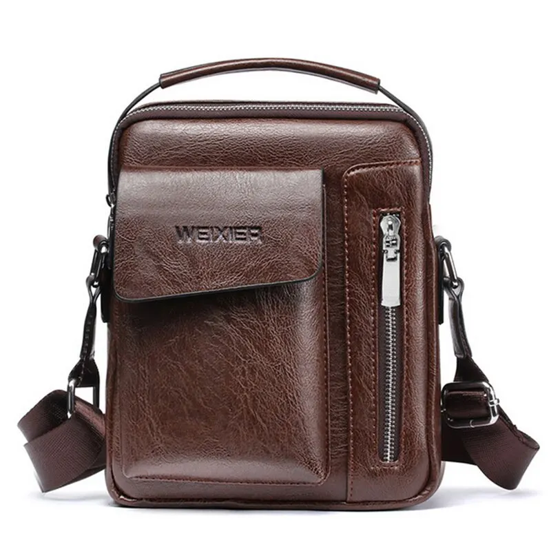 Dark brown B Мужские сумки через плечо мужские нагрудные сумки модные дорожные сумки Мужская сумка-почтальонка мужские сумки на плечо - Цвет: Dark brown B