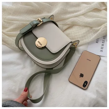 

2019 Mini Women saddle Messenger Bags Pu leather female Shoulder Bag Tassel Solid Clutches Chain Crossbody hobos Tote patchwork