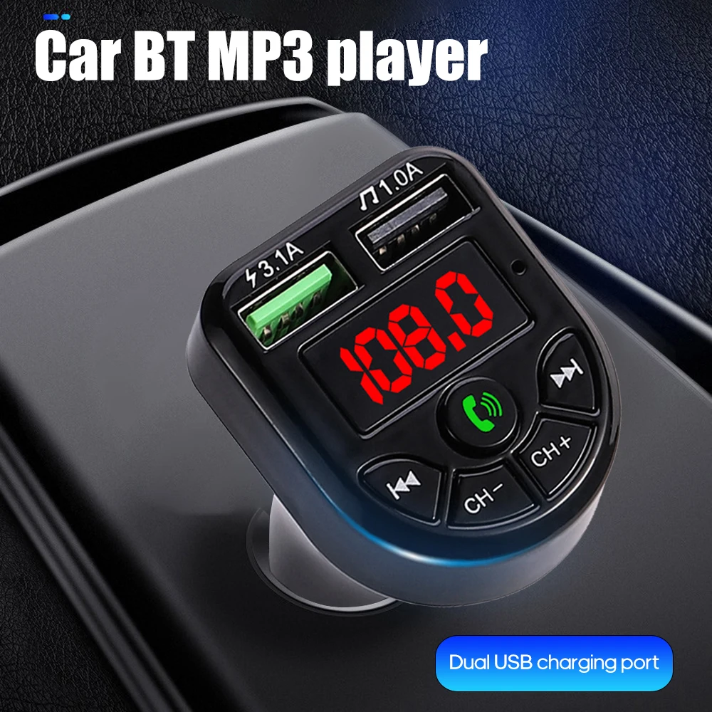 BTE5 Автомобильный MP3-плеер BT fm-передатчик автомобильный fm-модулятор двойной usb зарядный порт для 12-24 В общего транспортного средства