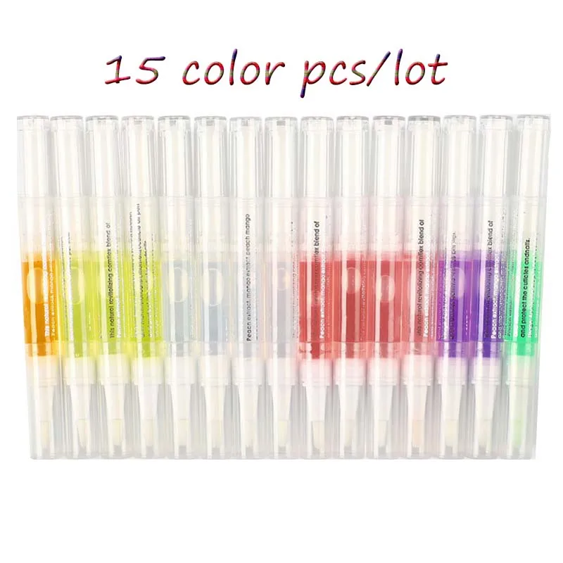 Limegirl 15 цветов дешевый фруктовый ароматизатор для ногтей, Масло для кутикулы, ручка для маникюра, защитные ногти для использования перед полигелем, лак для ногтей