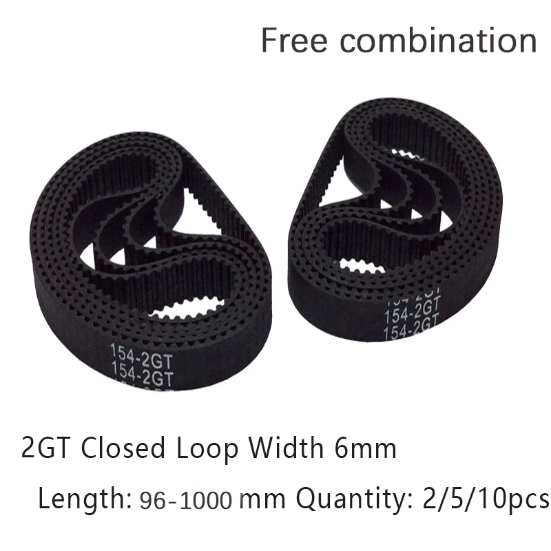 

GT2 Timing Belt 98-1000mm Length Width 6mm Free Combination 3D Printer Belt GT2 Closed Loop Rubber 2GT Timing Belt Free Shipping