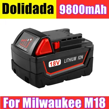 

Original 18V 12800mAh Li-ion Tool Battery for Milwaukee M18 48-11-1815 48-11-1850 2646-20 2642-21CT Repalcement M18 Battery