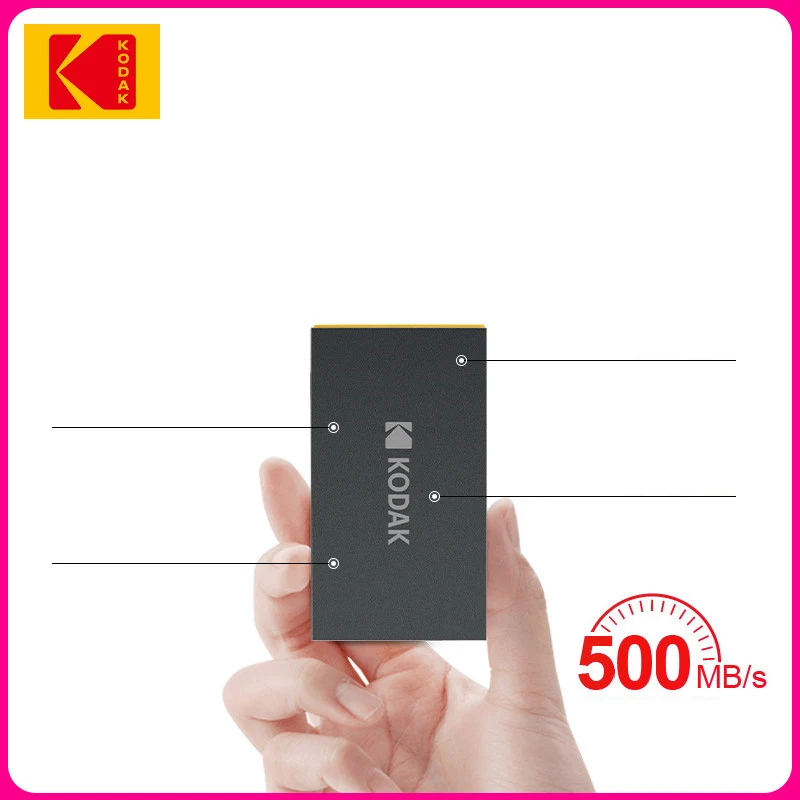 Kodak X250 внешний твердотельный накопитель 120 ГБ 240 ГБ 480 ГБ Портативный SSD Внешний жесткий диск 1 ТБ hdd для ноутбука с USB type C 3,1