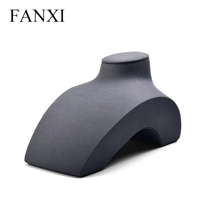 FANXI модные черные стойка-витрина для ожерелий горизонтальная модель Цепочки и ожерелья/Подвесная подставка Бюст ювелирные изделия толкователь - Цвет: RX04301